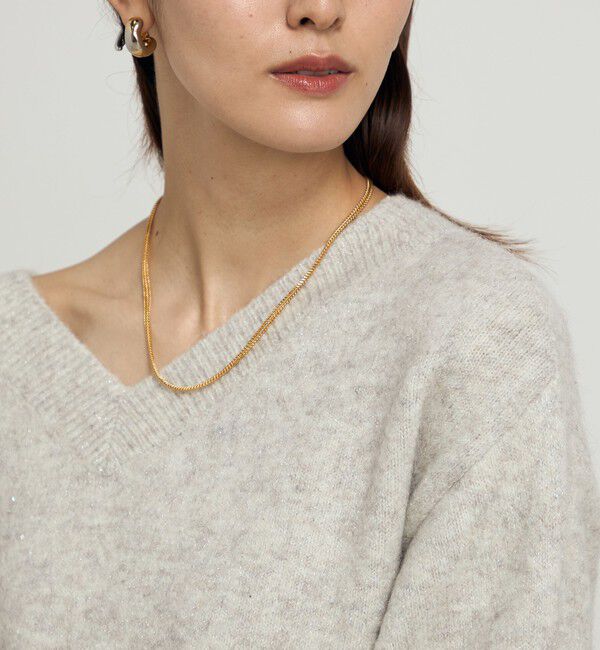 NOLLEY'S sophi「モヘヤラメスパンコール2WAYプルオーバーニット」|ニット・セーター|