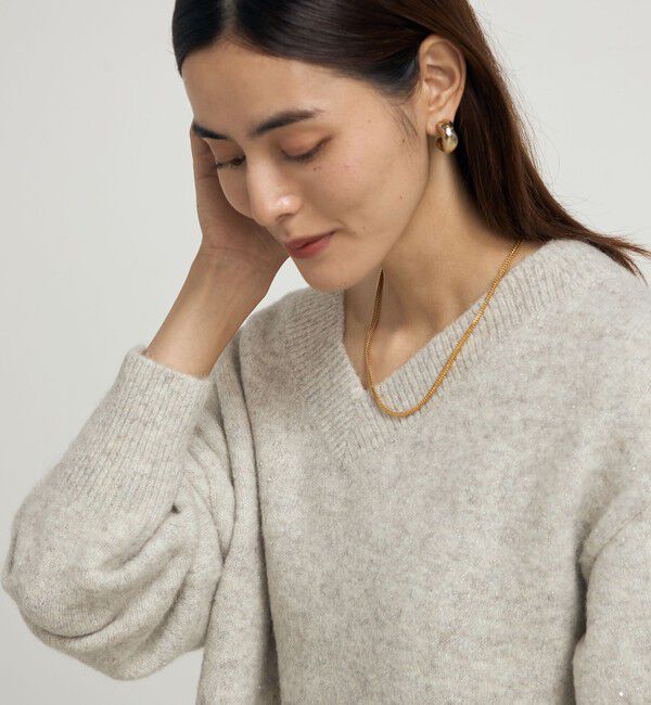 NOLLEY'S sophi「モヘヤラメスパンコール2WAYプルオーバーニット」|ニット・セーター|