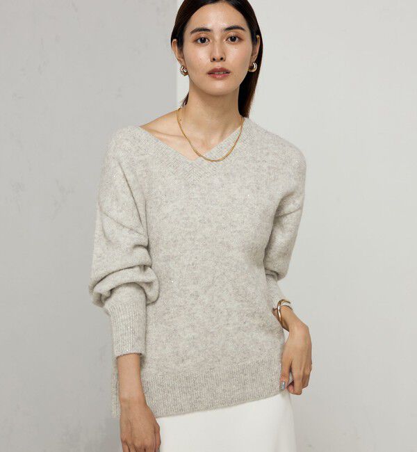 NOLLEY'S sophi「モヘヤラメスパンコール2WAYプルオーバーニット」|ニット・セーター|
