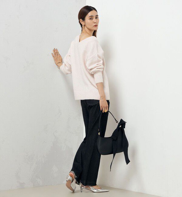 NOLLEY'S sophi「モヘヤラメスパンコール2WAYプルオーバーニット」|ニット・セーター|