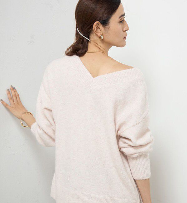 NOLLEY'S sophi「モヘヤラメスパンコール2WAYプルオーバーニット」|ニット・セーター|