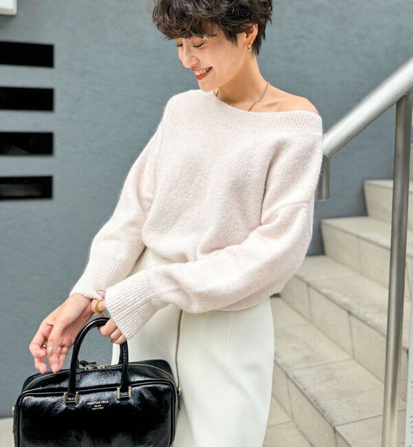 NOLLEY'S sophi「モヘヤラメスパンコール2WAYプルオーバーニット」|ニット・セーター|