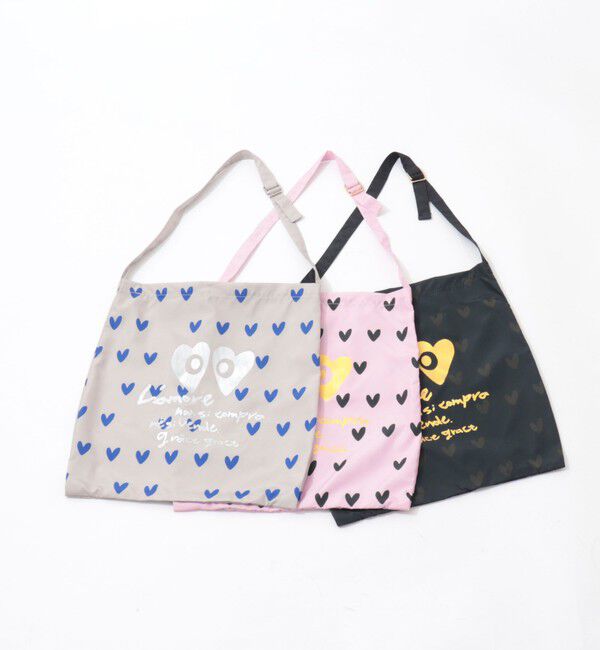 grace grace「【grace grace/グラスグラス】ハートアイサブバッグ」|エコバッグ|
