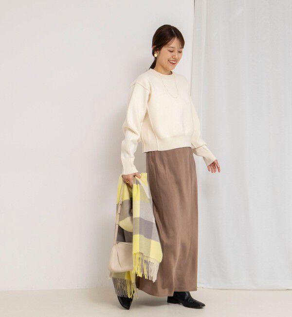 NOLLEY'S「ウォッシャブルフィブリルサテンバイヤススカート」|フレア|