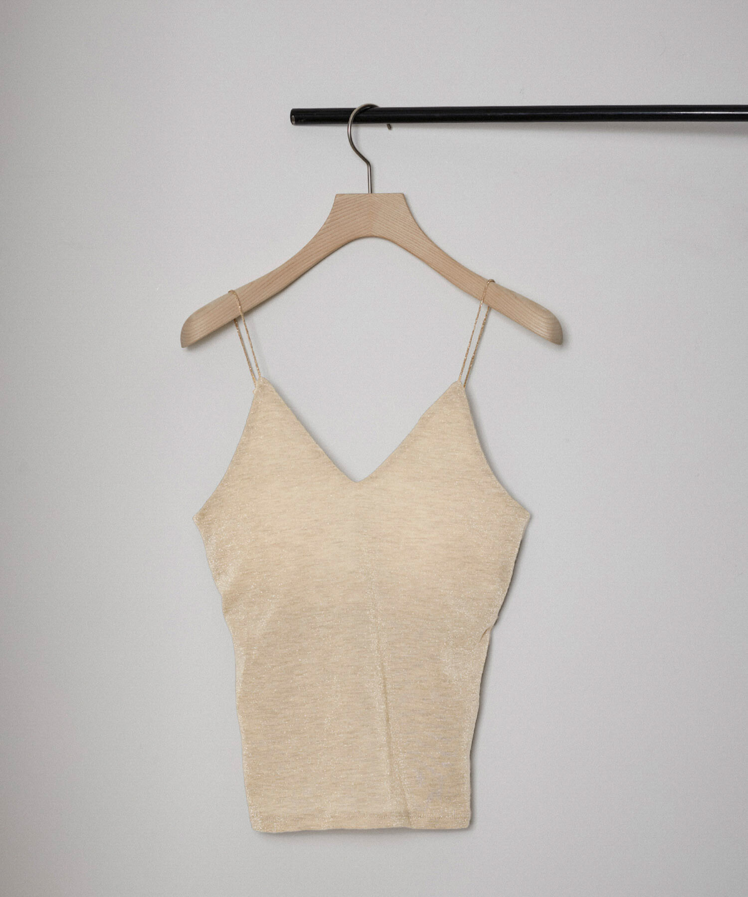 SALON adam et rope'「スパークルラメカップ付きVネックキャミ」|キャミソール|