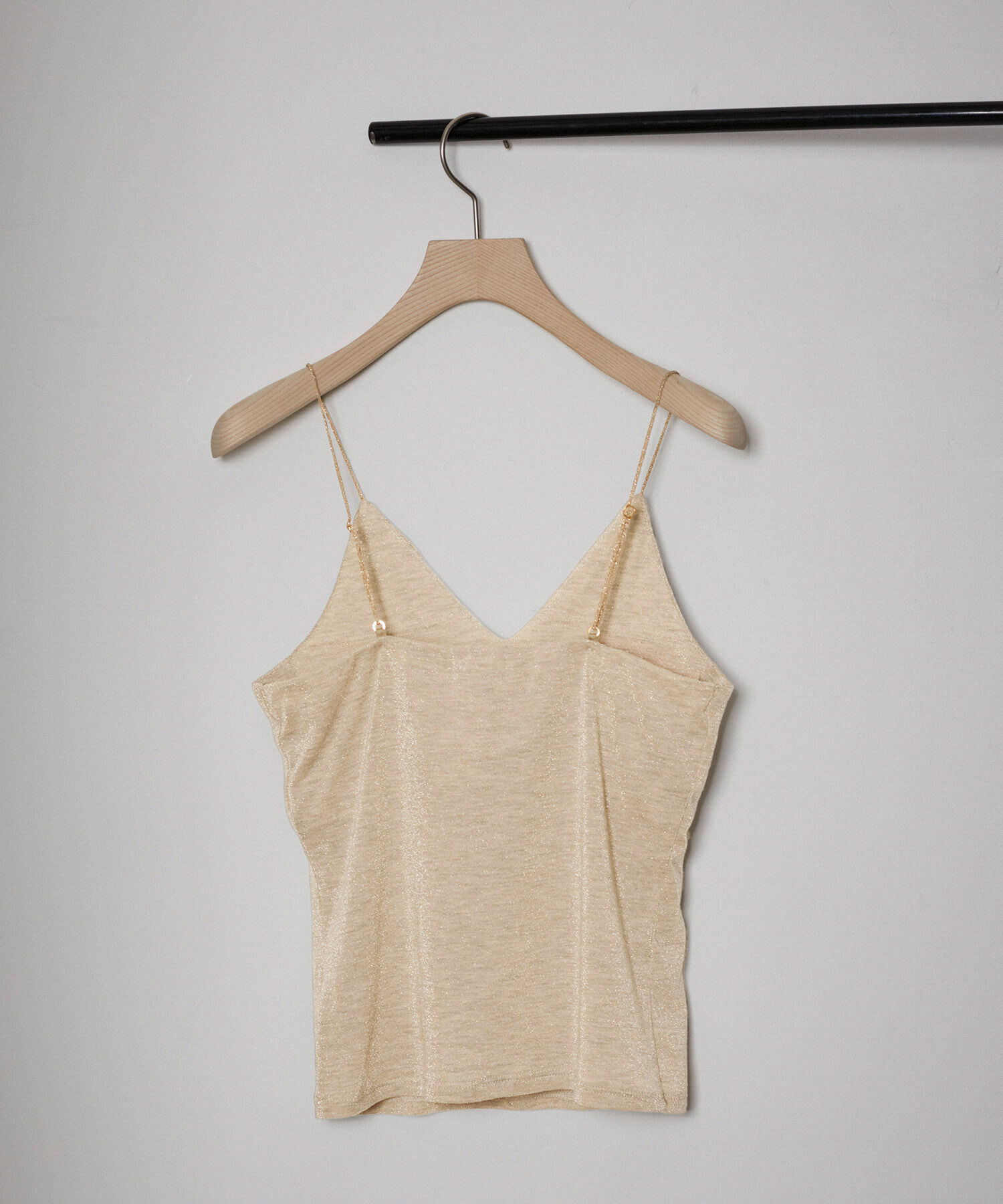 SALON adam et rope'「スパークルラメカップ付きVネックキャミ」|キャミソール|
