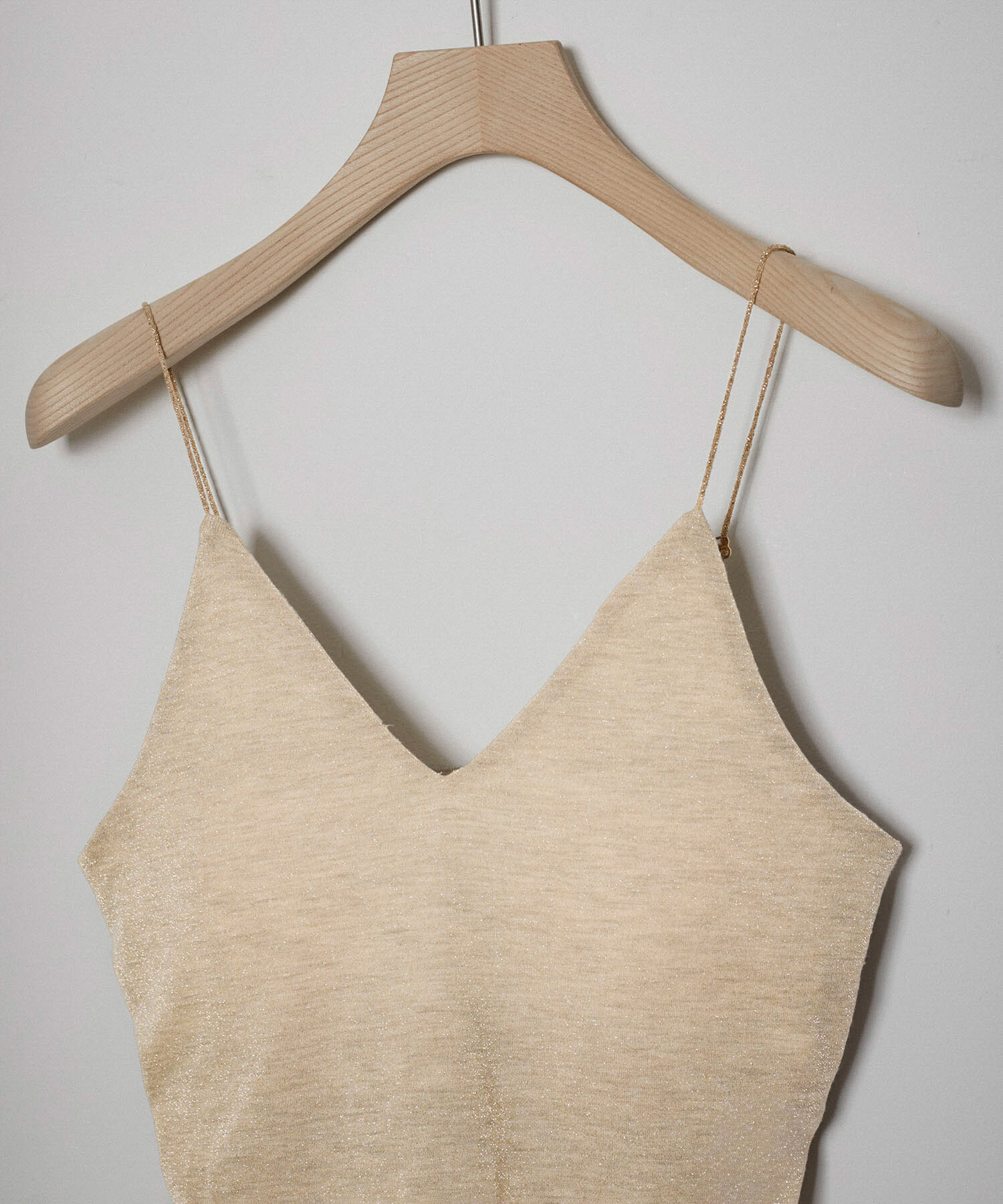 SALON adam et rope'「スパークルラメカップ付きVネックキャミ」|キャミソール|