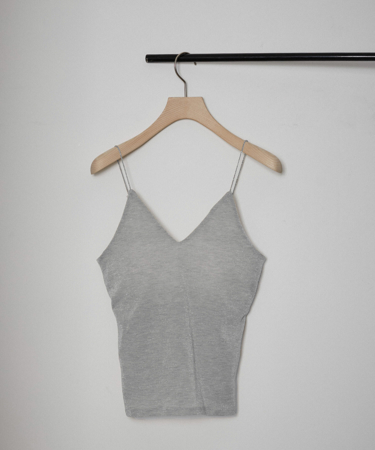 SALON adam et rope'「スパークルラメカップ付きVネックキャミ」|キャミソール|