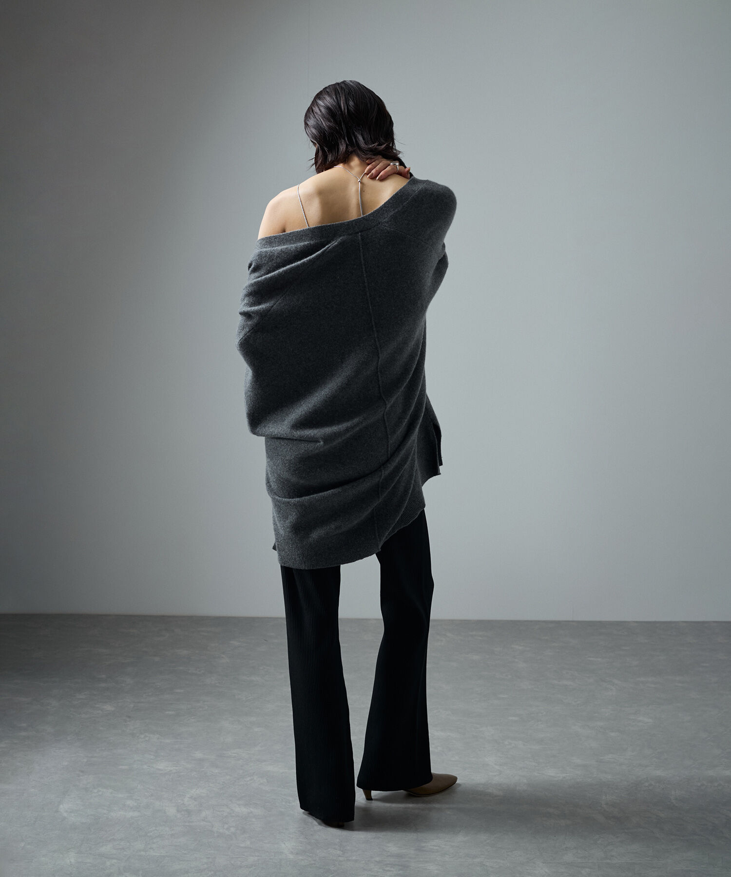 SALON adam et rope'「スパークルラメカップ付きVネックキャミ」|キャミソール|