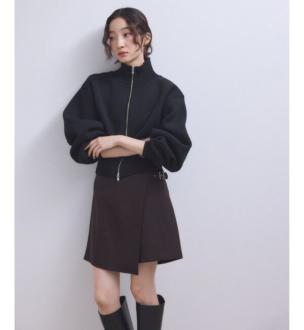 ADAM ET ROPE'「【WEB限定】ショートジャカードドライバーズニット」|カーディガン|