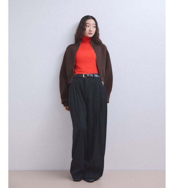 ADAM ET ROPE'「【WEB限定】ショートジャカードドライバーズニット」|カーディガン|