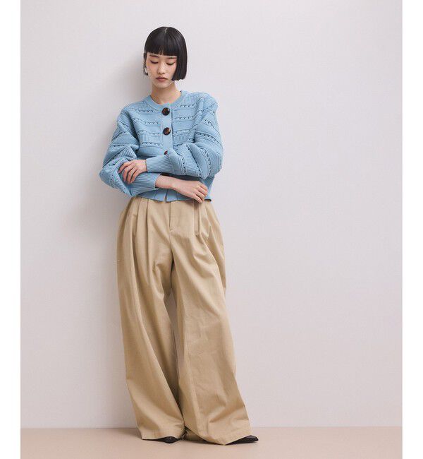 ADAM ET ROPE'「【WEB限定】mixパターンニットカーディガン」|カーディガン|