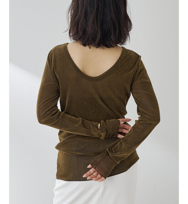  「フロッキーバックシャンカットソー」|Tシャツ・カットソー|