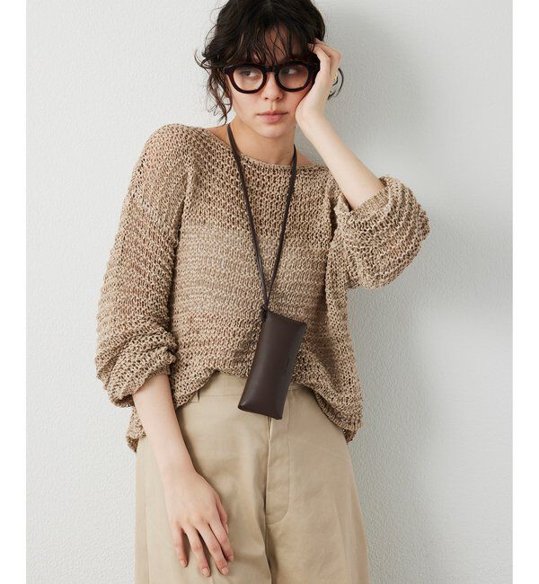  「スエードライクローゲージニット」|ニット・セーター|