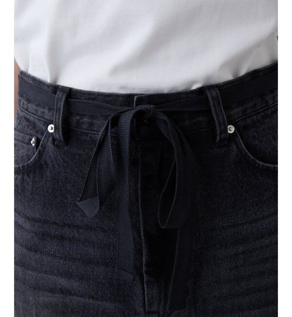  「センタープレスブラックデニムパンツ」|デニム|