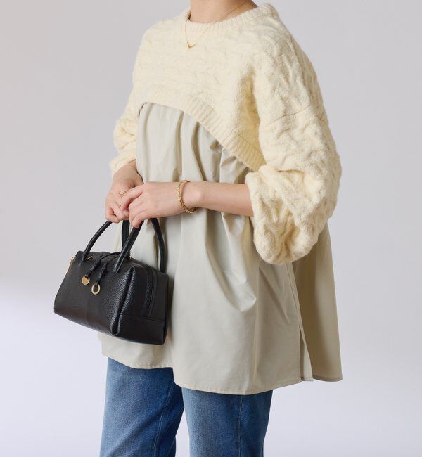  「編み柄ドッキングニット」|ニット・セーター|