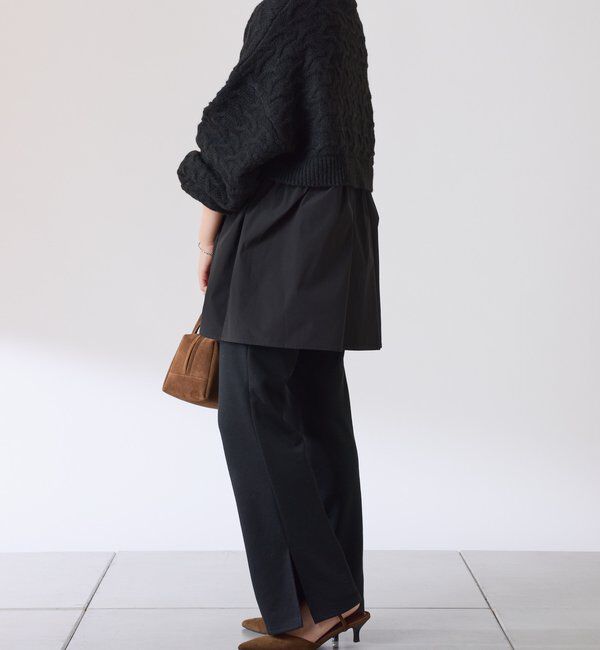  「編み柄ドッキングニット」|ニット・セーター|