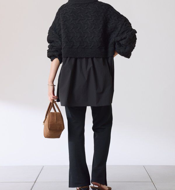  「編み柄ドッキングニット」|ニット・セーター|