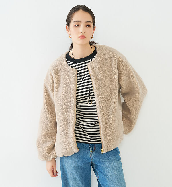 collex「【一部WEB限定カラー】タフタ&times;ボア リバーシブル中綿ブルゾン」|ブルゾン・スタジャン|