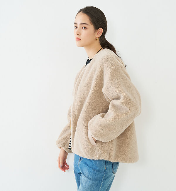 collex「【一部WEB限定カラー】タフタ&times;ボア リバーシブル中綿ブルゾン」|ブルゾン・スタジャン|