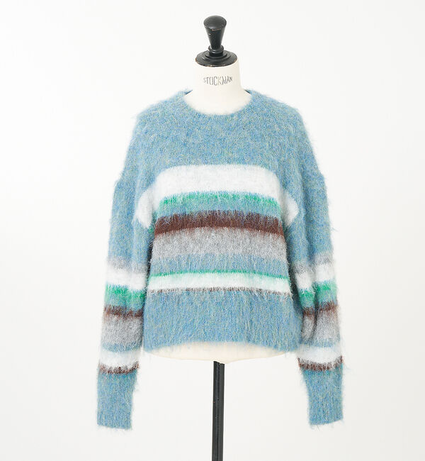 collex「ランダムボーダーヘアリーニット」|ニット・セーター|