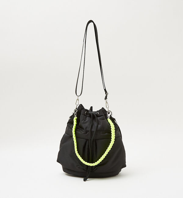 ABAHOUSE「【cheek/チーク】kinchaku code2WAY tote/巾着2WAY」|ショルダー・メッセンジャー|ブラック