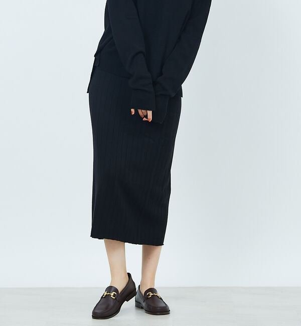 Rouge vif「アシンメトリータイトニットスカート」|スカート|