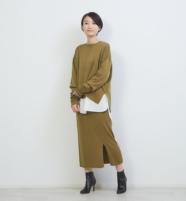 Rouge vif「アシンメトリータイトニットスカート」|スカート|