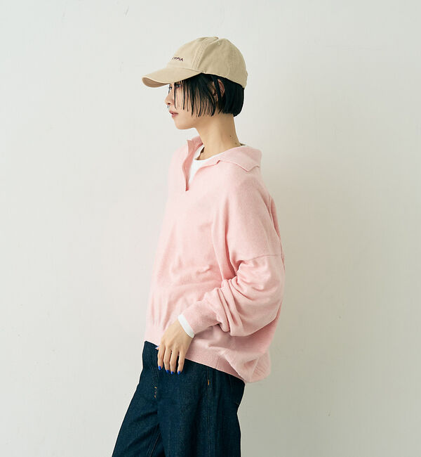 Rouge vif「カシミヤ混ウール襟付きスキッパーニット」|ニット・セーター|