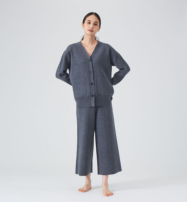 qualite「【WEB・一部店舗限定】圧縮ニットクロップドパンツ◇セットアップ対応」|その他|