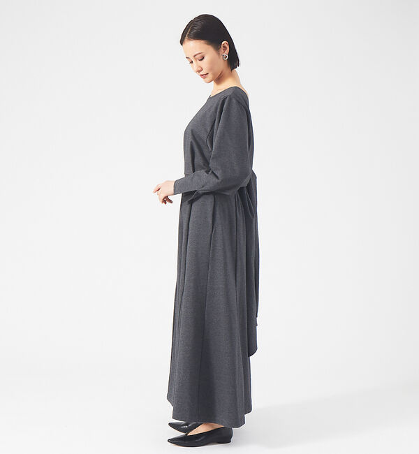 qualite「【鳳山えり&times;qualite】2WAYバックリボンワンピース」|ワンピース|