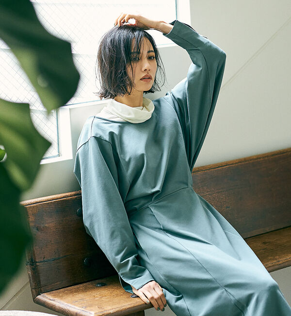 qualite「【鳳山えり&times;qualite】2WAYバックリボンワンピース」|ワンピース|