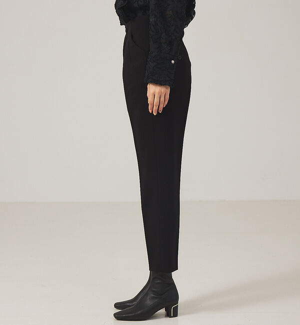 qualite「【WEB限定・8.5分丈】ダブルクロスハイウエストパンツ」|その他|