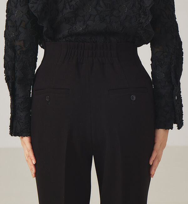 qualite「【WEB限定・8.5分丈】ダブルクロスハイウエストパンツ」|その他|