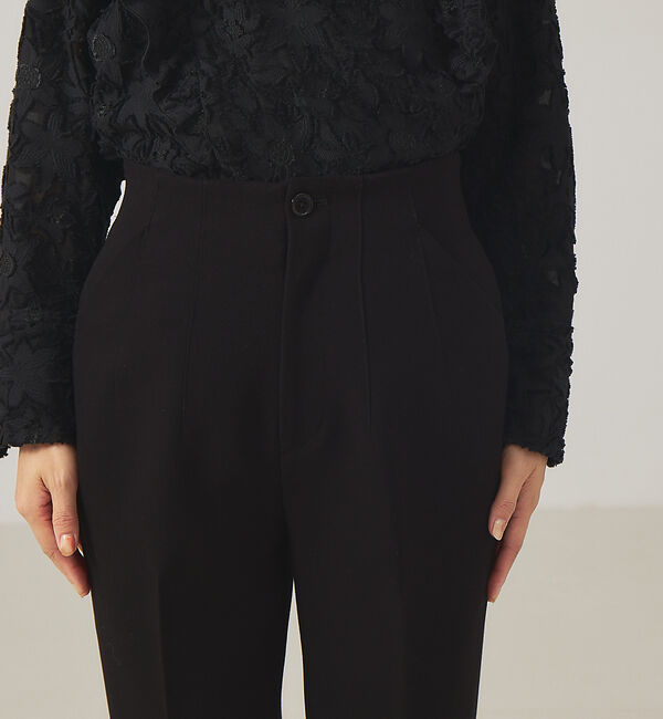 qualite「【WEB限定・8.5分丈】ダブルクロスハイウエストパンツ」|その他|