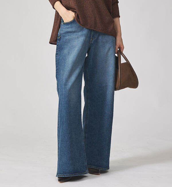 qualite「【YANUK】KATE (Loose Buggy) ワイドデニム」|デニム|ブルー