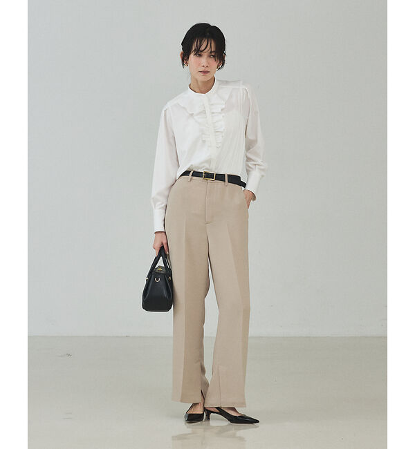 qualite「【シワになりにくい】ライトダブルクロスベンツパンツ」|その他|