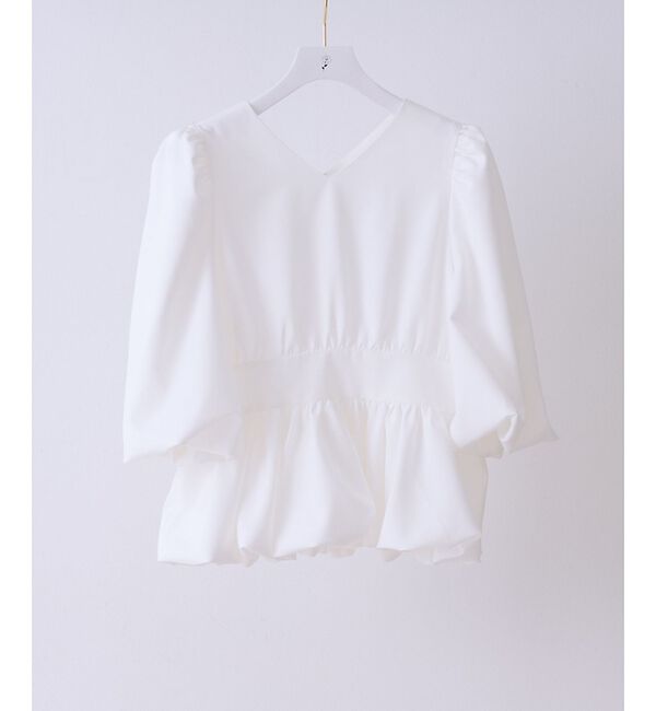 SELFIST「バルーンパフショルブラウス【予約】」|シャツ・ブラウス|オフホワイト