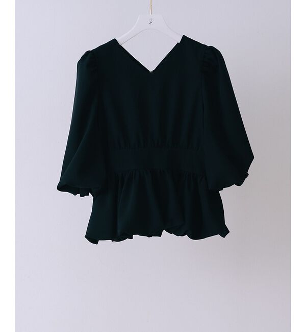 SELFIST「バルーンパフショルブラウス【予約】」|シャツ・ブラウス|ブラック