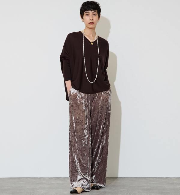 Liesse「クラッシュベロアワイドパンツ」|その他|
