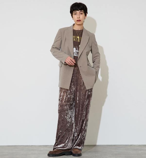 Liesse「クラッシュベロアワイドパンツ」|その他|