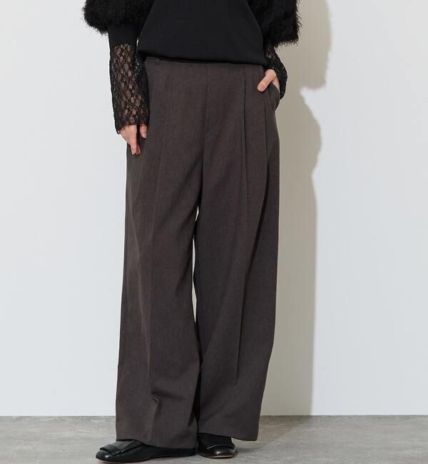 Liesse「梳毛調イージーワイドパンツ」|その他|杢グレー