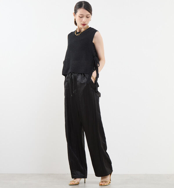 Soffitto「サスペンダー付きレザー調コーティングパンツ」|その他|