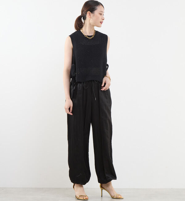 Soffitto「サスペンダー付きレザー調コーティングパンツ」|その他|