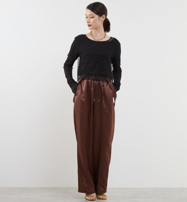 Soffitto「サスペンダー付きレザー調コーティングパンツ」|その他|