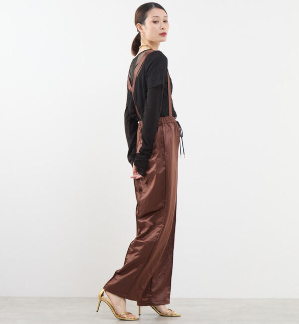 Soffitto「サスペンダー付きレザー調コーティングパンツ」|その他|