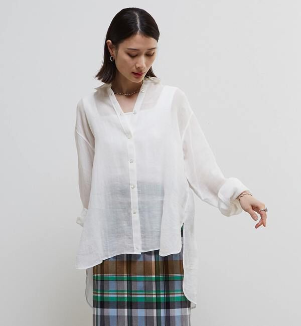 Soffitto「テンセル麻シアービックシルエットシャツ」|シャツ・ブラウス|