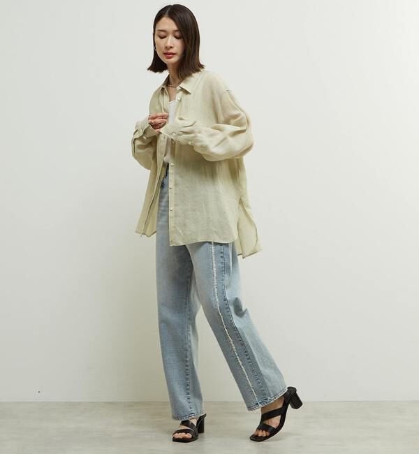 Soffitto「テンセル麻シアービックシルエットシャツ」|シャツ・ブラウス|