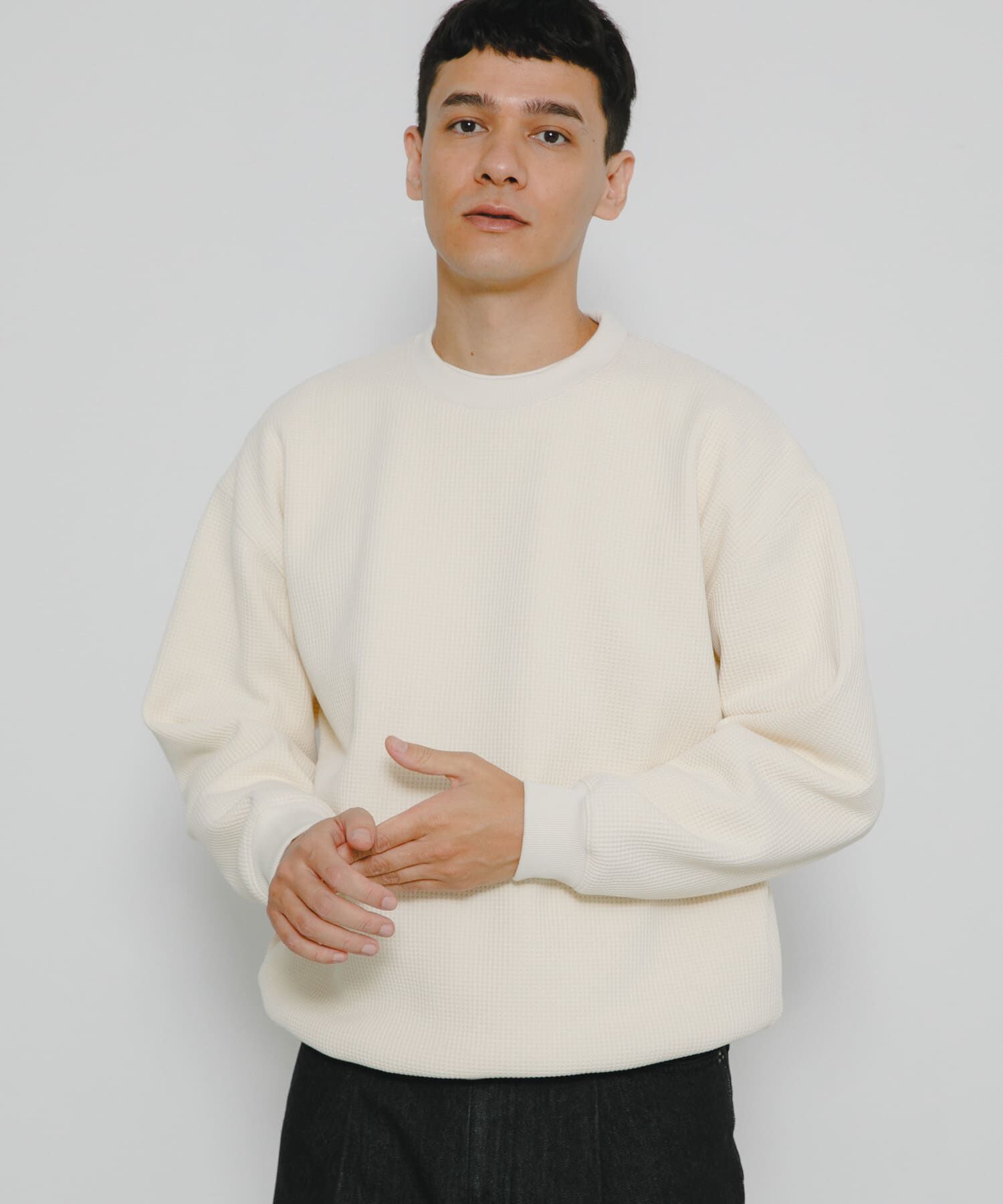 Sonny Label 「裏起毛ワッフルリラックスフィットプルオーバー」|Tシャツ・カットソー|