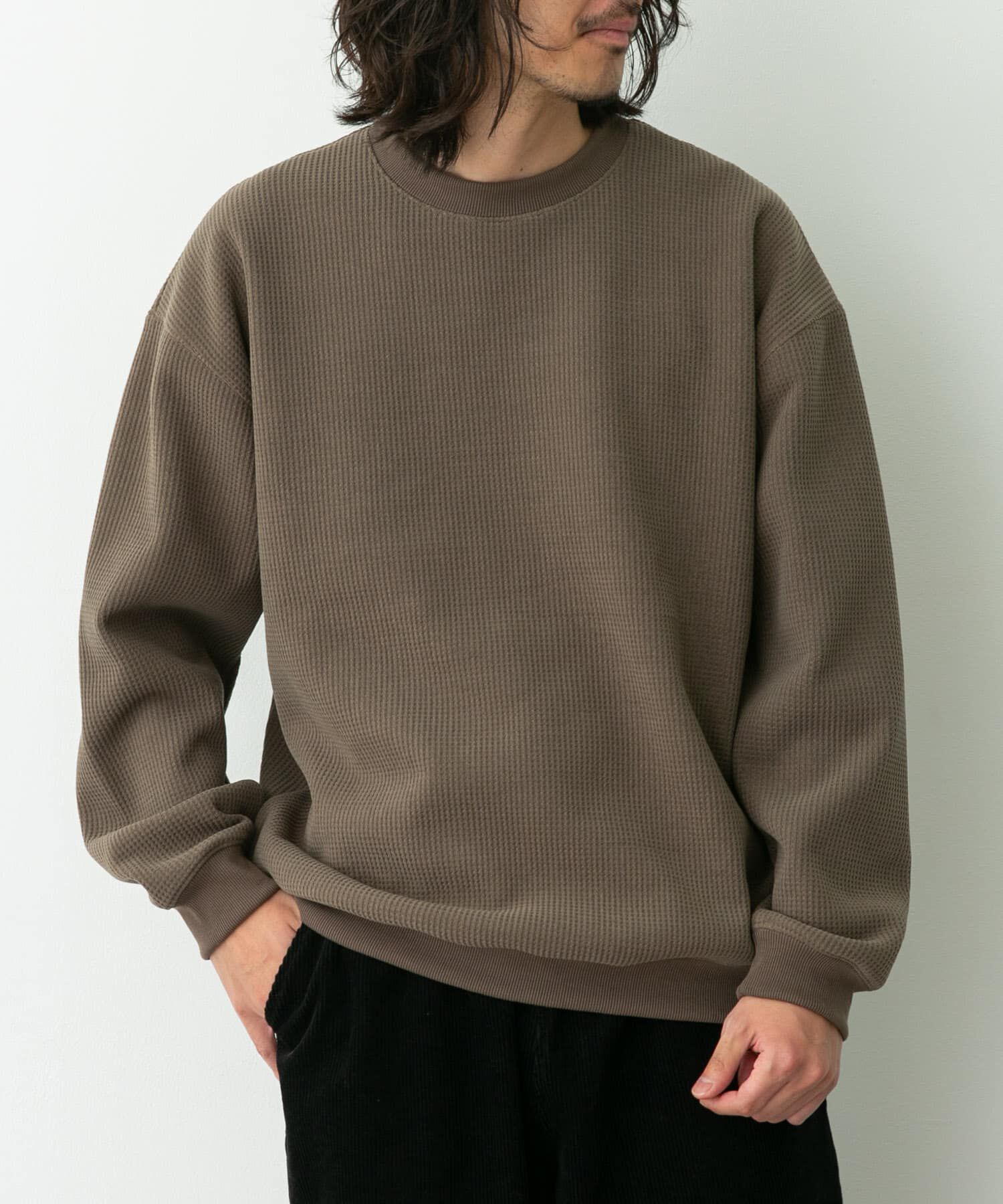 Sonny Label 「裏起毛ワッフルリラックスフィットプルオーバー」|Tシャツ・カットソー|